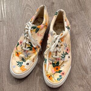 Keds Cream Floral Sneakers